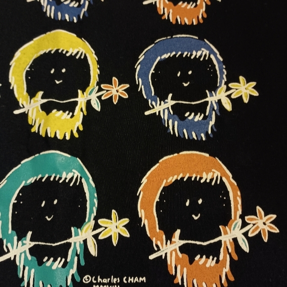 Orangutan by Charles Cham Women's Black Tee-2008 - Picture 4 of 8